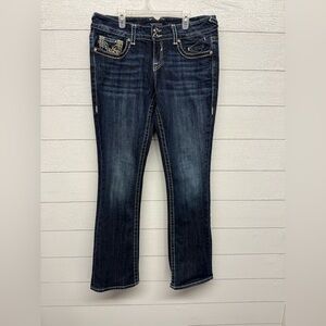 Vigoss Women's Blue the Chelsea Slim Boot Jeans size 9/10 length 33